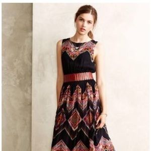 Anthropologie Tanvi Kedia Patchworked Midi Dress